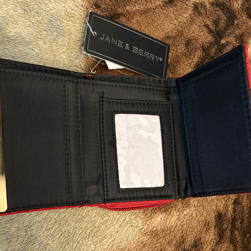 Jane & Berry Red Textured Women's Wallet - Picture 11 of 15